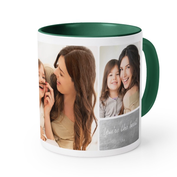 Farbige Tasse dunkelgrün