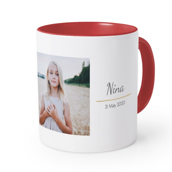 Gekleurde mok rood