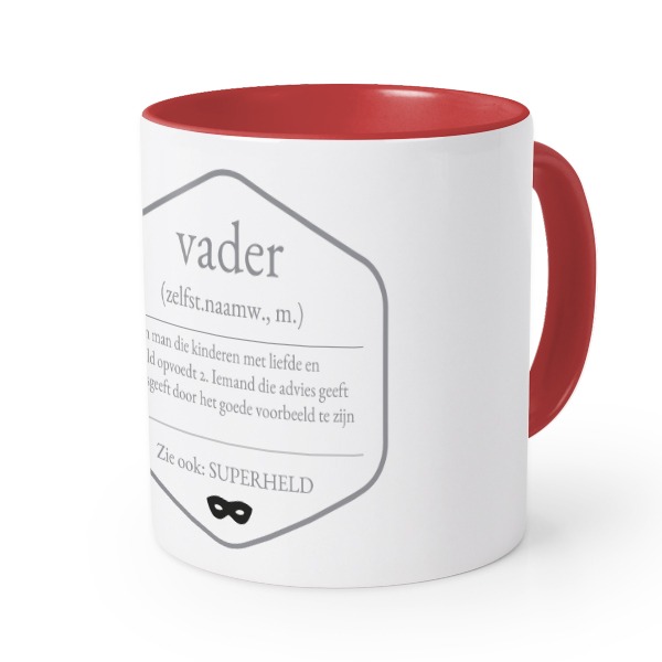 Gekleurde mok rood