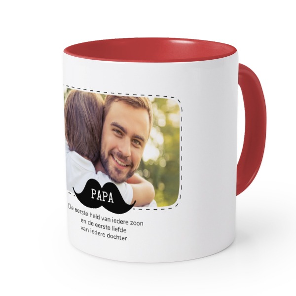 Gekleurde mok rood