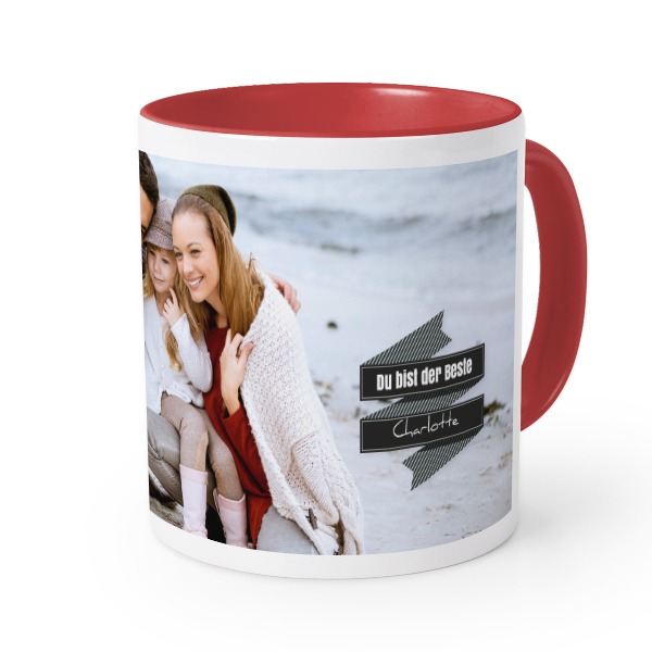 Farbige Tasse rot