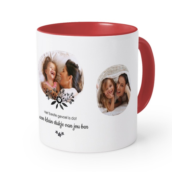 Gekleurde mok rood
