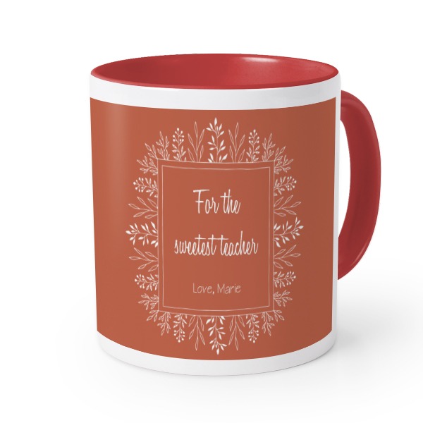 Mugg med färg röd