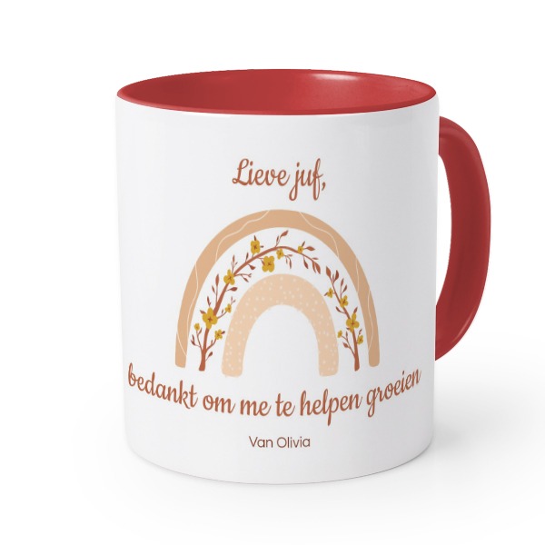 Gekleurde mok rood