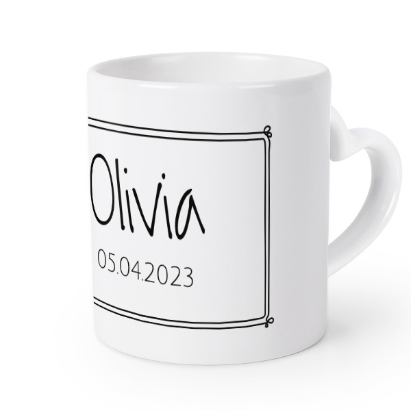 Herztasse mit Foto personalisiert