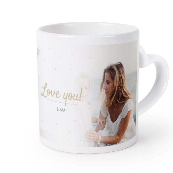 Mug anse en coeur