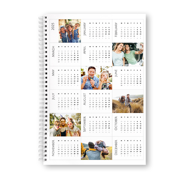 Skriveblokk med fotokalender A4