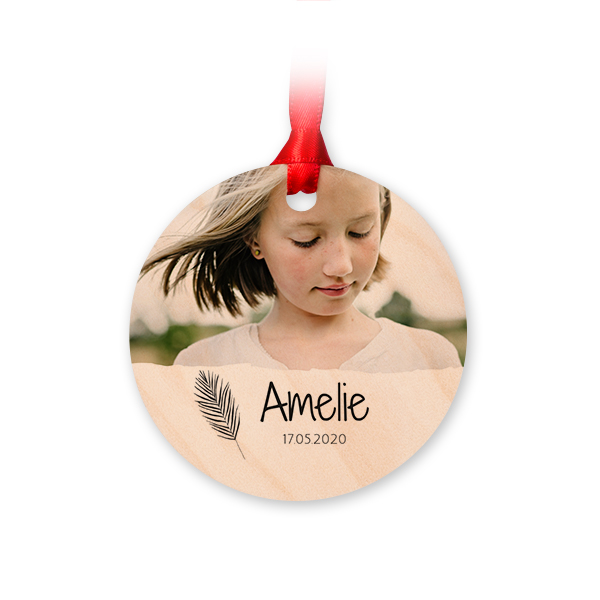 Houten hanger Cirkel - Set van 4
