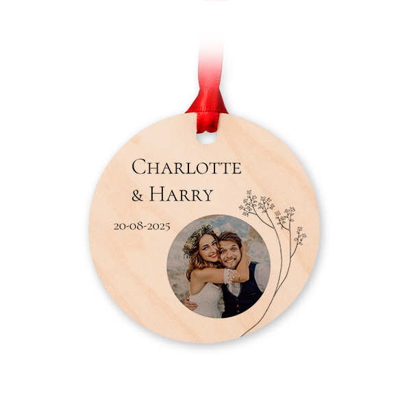Wooden Christmas ornaments Circle - set of 4 Wooden Christmas ornaments Circle - set of 4