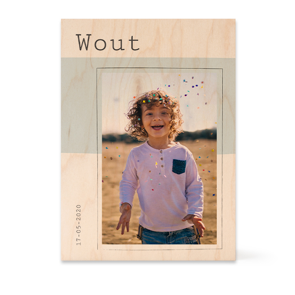 Bloc photo en bois Rectangulaire