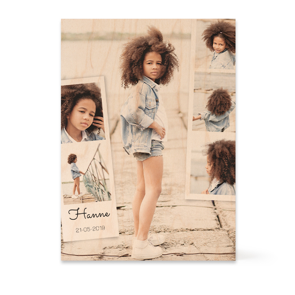 Bloc photo en bois Rectangulaire