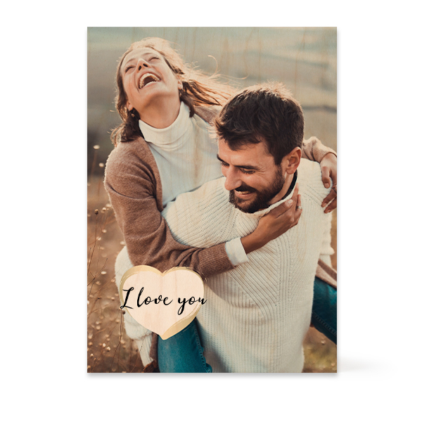 Bloc photo en bois Rectangulaire