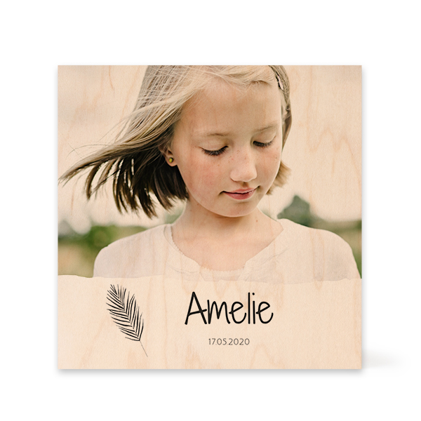 Wooden Photo Block Square