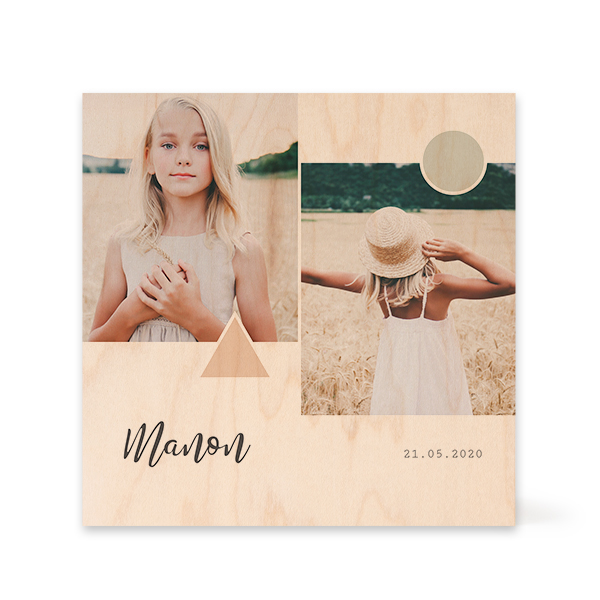 Wooden Photo Block Square Wooden Photo Block Square