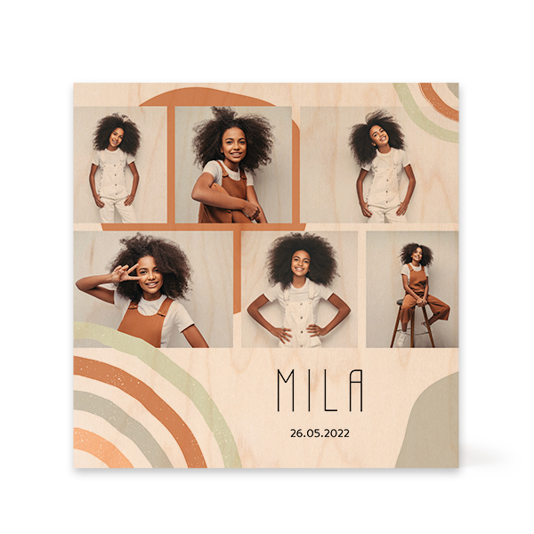 Wooden Photo Block Square Wooden Photo Block Square