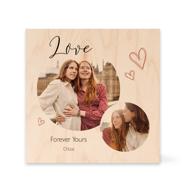 Wooden Photo Block Square