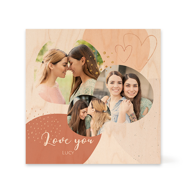 Wooden Photo Block Square