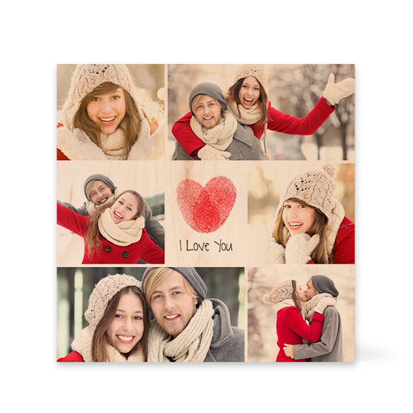 Wooden Photo Block Square