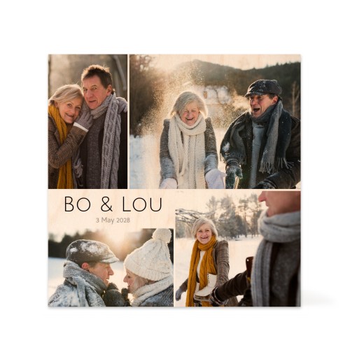 Wooden Photo Block Square Wooden Photo Block Square
