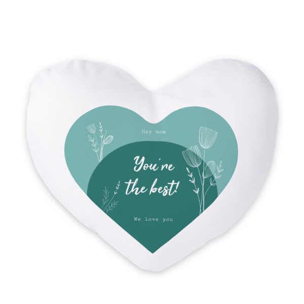 Polyester Cover Heart Front print Polyester Cover Heart Front print
