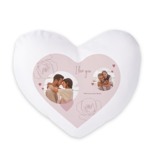 Polyester Cover Heart Front print