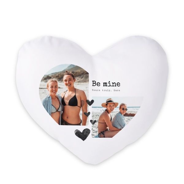 Housse satinée coeur M 1 côté