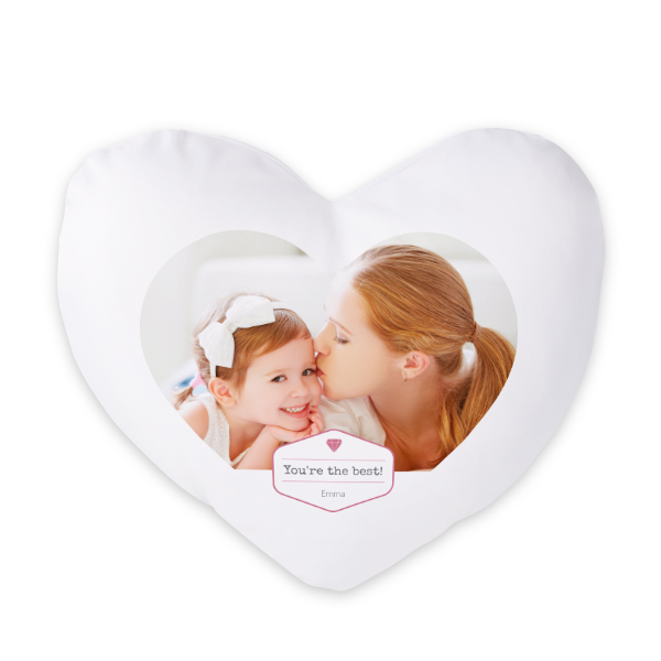 Coussin satiné coeur imprimé sur 1 cÎté Coussin satiné coeur imprimé sur 1 cÎté