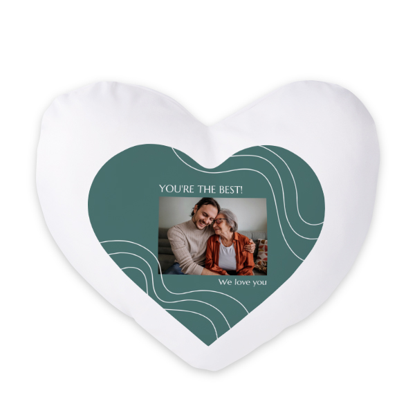 Coussin satiné coeur imprimé sur 1 cÎté Coussin satiné coeur imprimé sur 1 cÎté