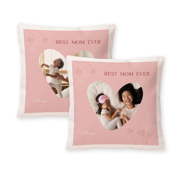 Coussin en polylin carré M imprimée recto-verso Coussin en polylin carré M imprimée recto-verso