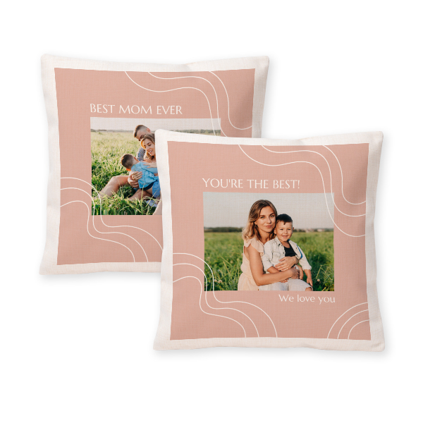 Polylinen Cushion Cover and Filling Square M with Front & Back Print