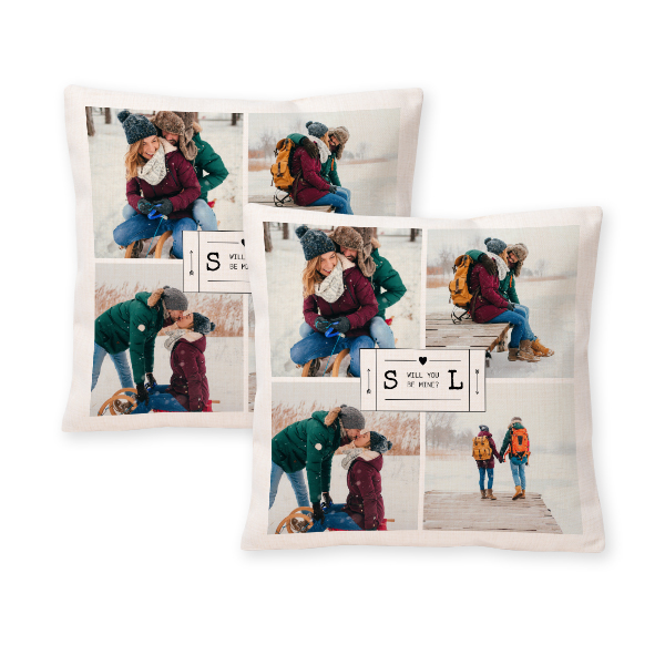 Polylinen Cushion Cover and Filling Square M with Front & Back Print