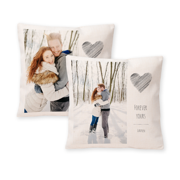 Coussin en polylin carré M imprimée recto-verso Coussin en polylin carré M imprimée recto-verso