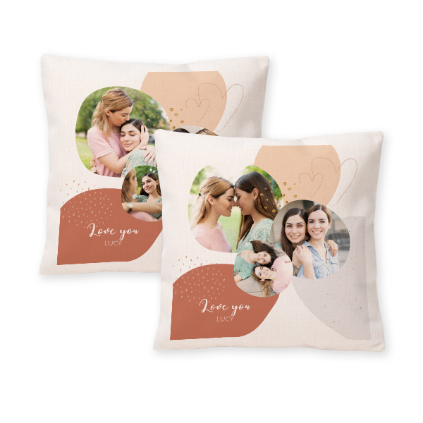 Coussin en polylin carré M imprimée recto-verso Coussin en polylin carré M imprimée recto-verso