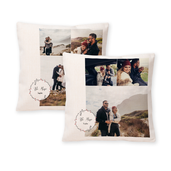 Coussin en polylin carré M imprimée recto-verso Coussin en polylin carré M imprimée recto-verso