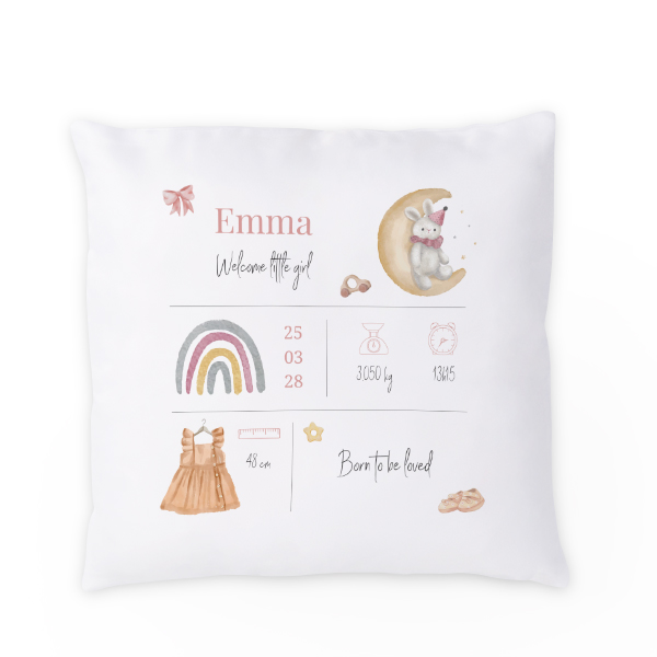 Coussin satiné carré M imprimé sur 1 côté Coussin satiné carré M imprimé sur 1 côté