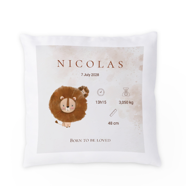Coussin satiné carré M imprimé sur 1 côté Coussin satiné carré M imprimé sur 1 côté