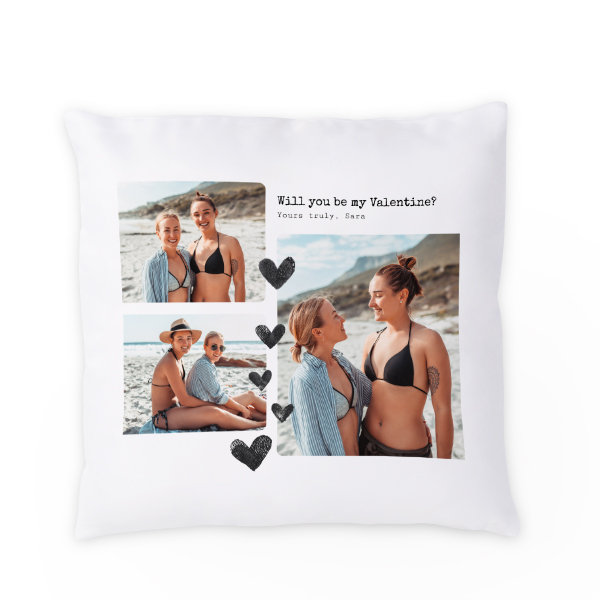 Coussin satiné carré M imprimé sur 1 côté