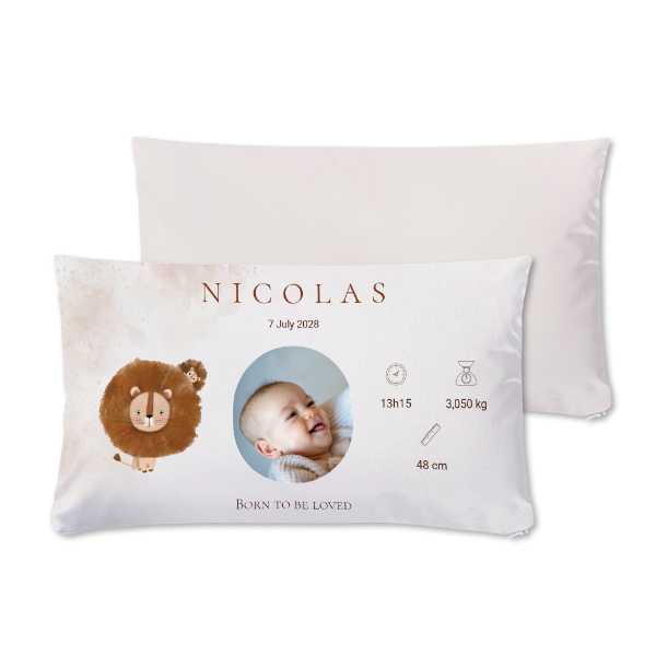 Coussin satiné paysage M imprimé recto-verso Coussin satiné paysage M imprimé recto-verso