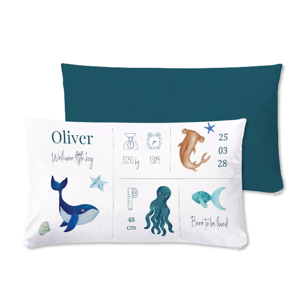 Coussin satiné paysage M imprimé recto-verso Coussin satiné paysage M imprimé recto-verso
