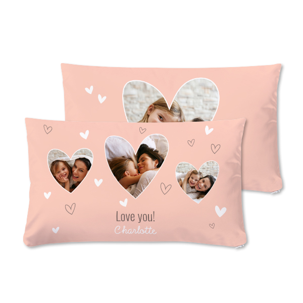 Coussin satiné paysage M imprimé recto-verso Coussin satiné paysage M imprimé recto-verso