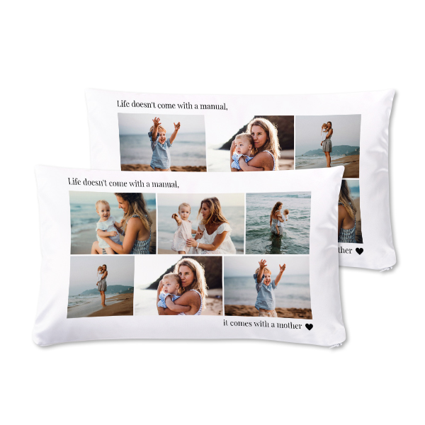 Coussin satiné paysage M imprimé recto-verso Coussin satiné paysage M imprimé recto-verso