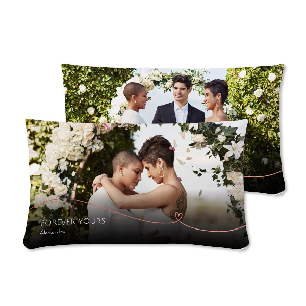 Coussin satiné paysage M imprimé recto-verso Coussin satiné paysage M imprimé recto-verso