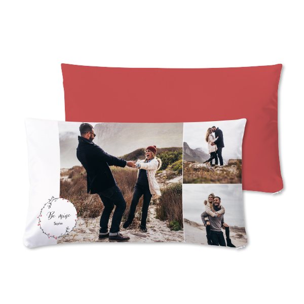 Coussin satiné paysage M imprimé recto-verso Coussin satiné paysage M imprimé recto-verso