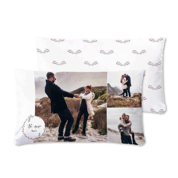 Coussin satiné paysage M imprimé recto-verso Coussin satiné paysage M imprimé recto-verso