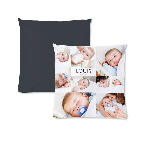 Coussin carré M imprimé recto-verso Coussin carré M imprimé recto-verso