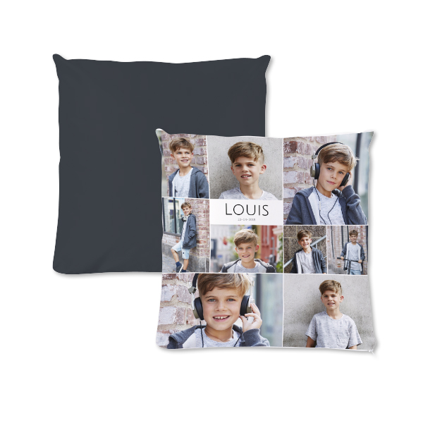 Coussin carré M imprimé recto-verso Coussin carré M imprimé recto-verso