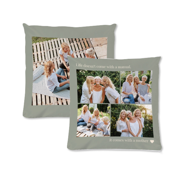 Coussin carré M imprimé recto-verso Coussin carré M imprimé recto-verso