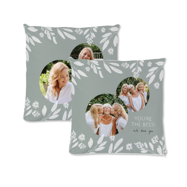 Polyester Cushion Cover and Filling Square M Front & Back print