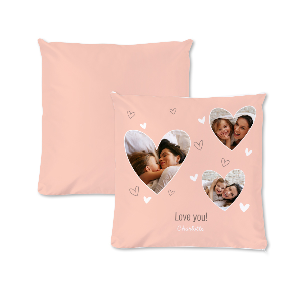 Polyester Cushion Cover and Filling Square M Front & Back print