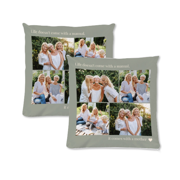 Polyester Cushion Cover and Filling Square M Front & Back print